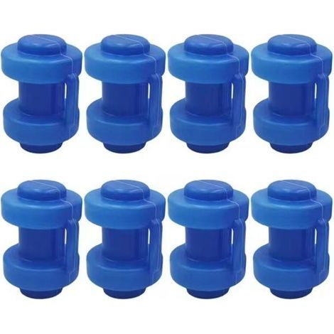 Lot de 8 (Bleu)Trampoline Embout de Poteau pour Les Piquets de Filet du Trampoline diamètre 25 MM, Particulièrement Robustes, Résistants aux Intempéries Embouts, Filet de Sécurité Pièce de Rechange (1/4)