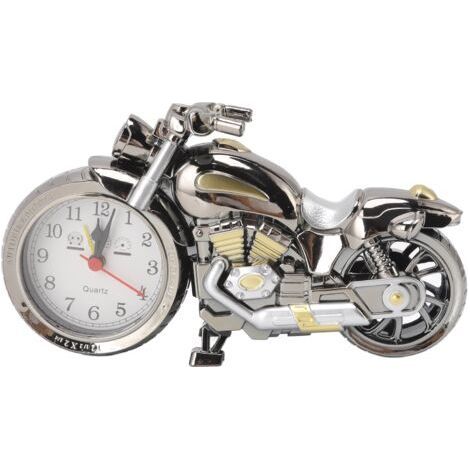 Ingenious Motorcycle Alarm Clock Vintage Simulation Model for Kids Home Car Office 168A Dark Gold, Dual Color (1/5)