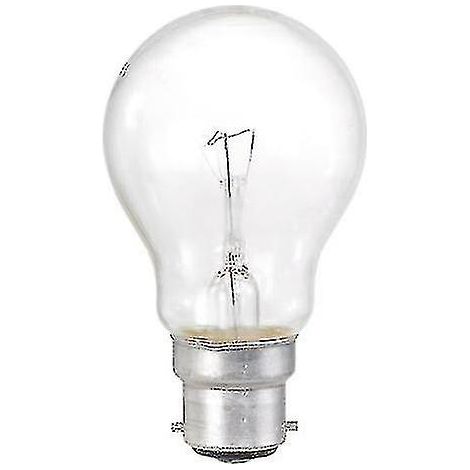 Lot de 10 ampoules classiques transparentes BC B22 de 60 W, culot à baïonnette