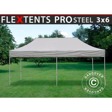 Pop up gazebo FleXtents PRO Steel 3x6 m Latte