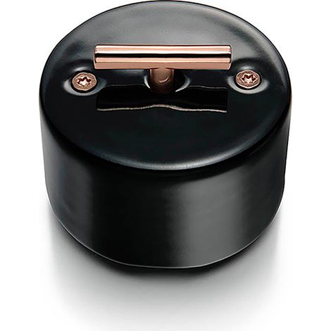 FONTINI VA-ET-VIENT METAL CUIVRE BRILLANT PORCELAINE NOIRE DO (1/3)