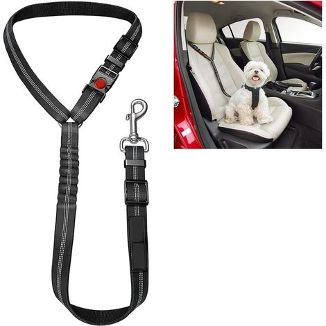 Harnais de sécurité confortable pour chien en voiture - Système 2 en 1 avec attache et ceinture de sécurité (1/5)