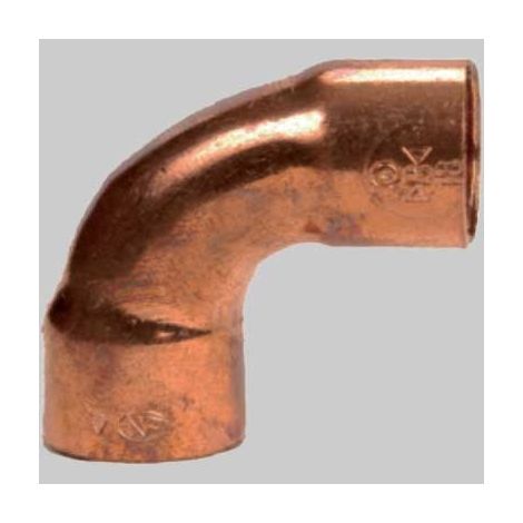 CURVA RAME 90° A SALDARE F-F PER TUBO GELO - 1"1/8