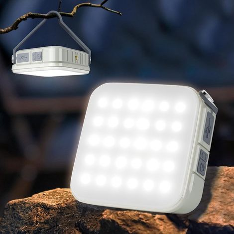 Lampada da campeggio USB-C - Alimentazione solare - 4 temperature di colore regolabili - Impermeabile IPX6 - Funzione power bank da 4000 mAh - Ideale per tende ed escursioni (1/5)