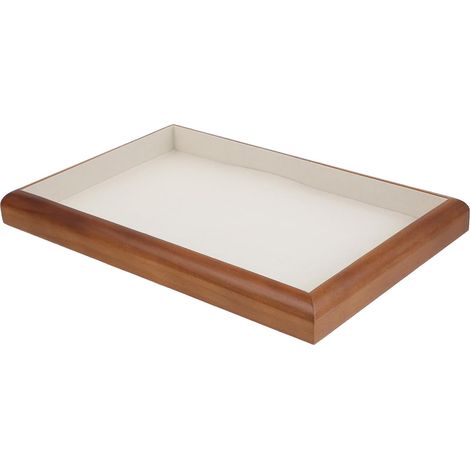 Plateau à Bijoux en Bois de Noyer Vintage Moyen Organisateur pour Boucles D’Oreilles et Bagues Rangement Multifonctionnel Compact pour Tiroirs et Commodes Porte-Bagues Pratique (1/5)
