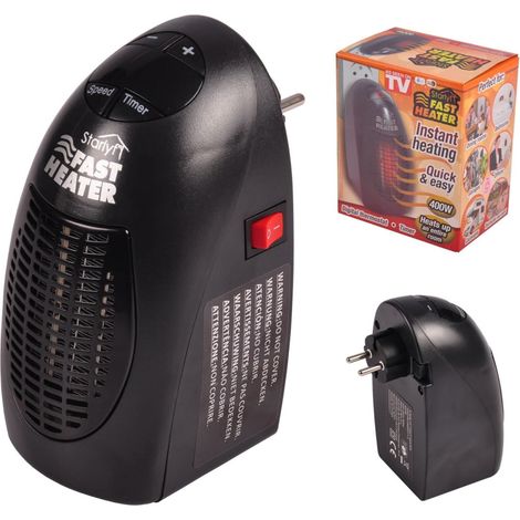 TrAdE Shop Traesio - Stufa Elettrica 400w Fast Heater Portatile Regolabile Da 15° A 32° Basso Consumo - (1/4)