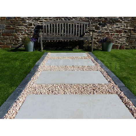 Pas Japonais Couleur Beton Ivoire - Pack de 10 dalles