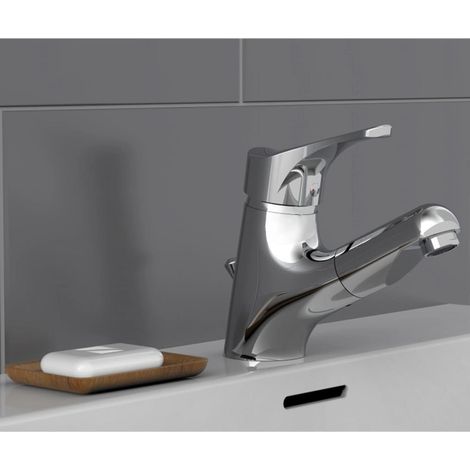 SCHÜTTE Mitigeur de lavabo avec spray rétractable ATTICA chrome (1/5)