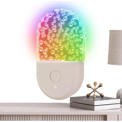 Veilleuse prise 6 couleurs – multicolore, enfichable, escalier/couloir, ambiance ludique (1/4)