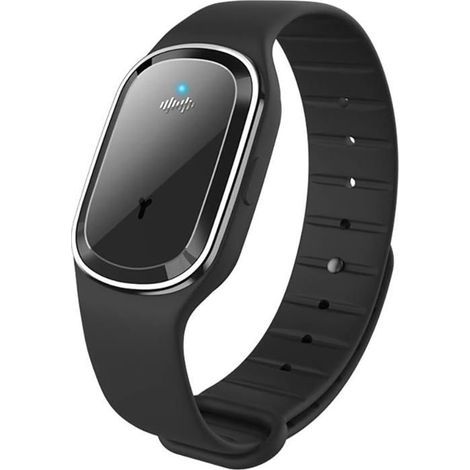 Bracelets Anti moustiques à ultrasons- chargement USB/étanche/réutilisable/portable pour le camping en plein air, la randonnée-Noir (1/5)
