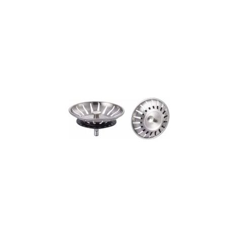 2 Pièces Bouchon Evier Cuisine Inox - Filtre Evier Cuisine Universel, Bonde Evier avec 18 Fentes, Grille Evier Cuisine Antiblocage, Panier pour Evier Inox Vidange Rapide- Crezuo (1/4)