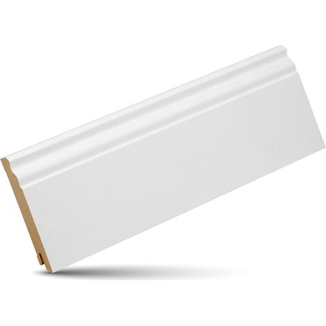 KGM Hamburger Sockelleiste Altberliner weiß MDF 19 x 100 mm 2,4 m