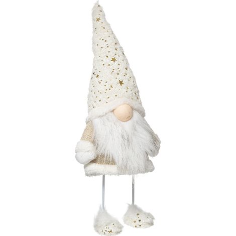 Père Noël Scandinave blanc et doré H 40 cm - Feeric Christmas (1/3)