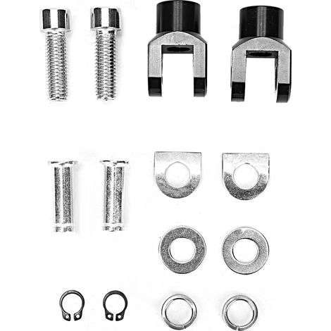Schwarze Aluminium-Motorradfußrasten 29 mm/1,1 Zoll, Schrauben- und Mutternsatz, Pedalbefestigungszubehör (1/5)