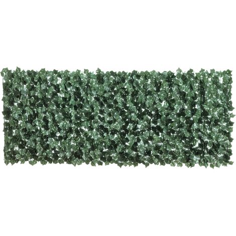 Siepe artificiale decorativa per la privacy, rotolo da 2,4 m di lunghezza x 1 m di altezza, fogliame realistico, resistente ai raggi UV, colore verde.