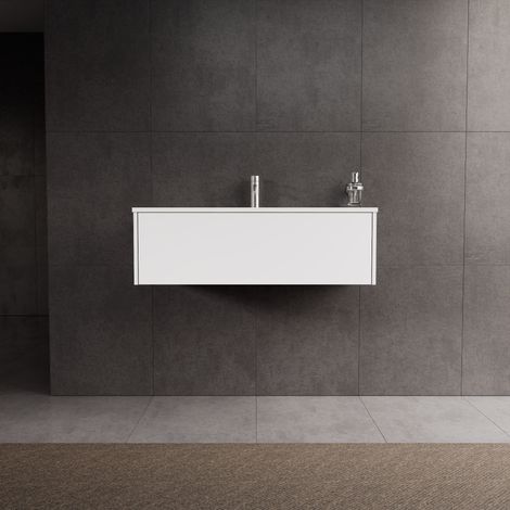 Inda - Mobile bagno L.100 con lavabo lucido / Bianco opaco 1