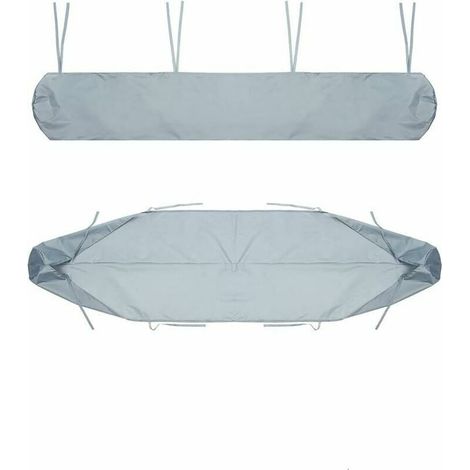 Sac de protection pour store banne, housse de rangement manuelle rétractable grise de 3,5 m, housse de protection imperméable et anti-poussière pour store banne de terrasse