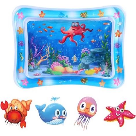 Wasserspielmatte für Babys Wasserspielmatte für Bauchlage und sensorisches Spielen Geeignet ab 3 Monaten