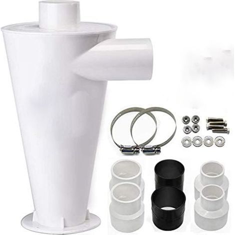 Dépoussiéreur cyclone pour aspirateur – Séparateur de poussière efficace – Matériaux résistants à la corrosion – Pour sciure et débris fins (1/5)