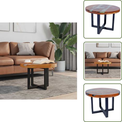 Couchtisch Teak Harz 60 cm - Esszimmertisch - Couchtisch - Wohnzimmereinrichtung - Holztisch - Designertisch (1/5)