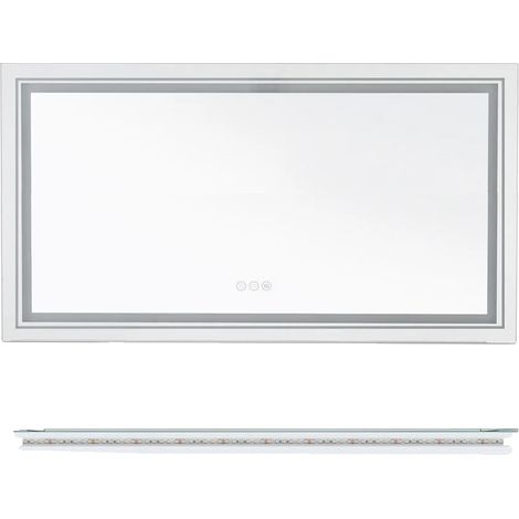 Miroir de Salle de Bain, Rétroéclairé par LED, Fonction Anti-Buée, 1200x800mm (1/2)