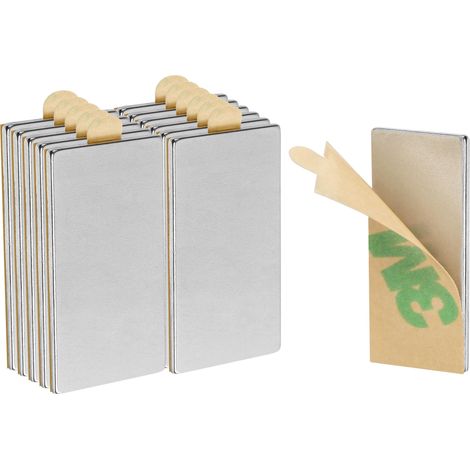 Neodym Klebe-Magnete 20 Stck. selbstklebend Quader klein 20x10x1mm Rechteckig (1/4)