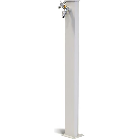 Fontana da Giardino con Rubinetto in Acciaio e Alluminio Cork Bianco Grigiastro (1/5)