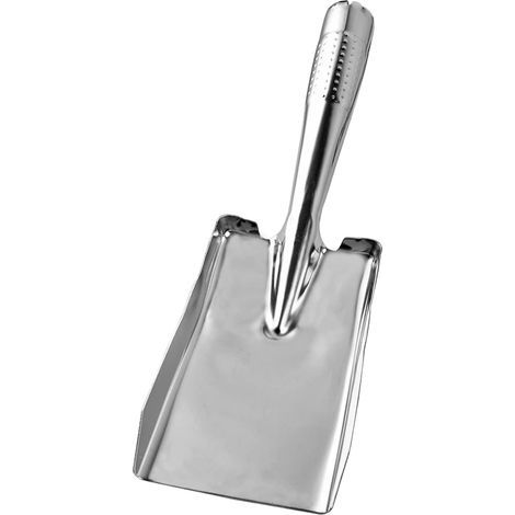 Truelle inox transplant désherber lisser sol plantation manche bois (1/5)