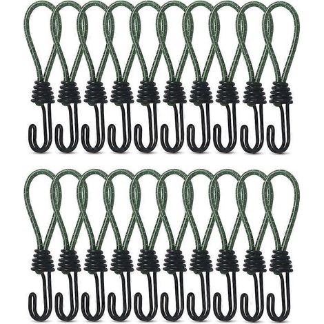 Cordon élastique pour tente, crochet pour bâche de camping extérieure, vert-- (1/5)