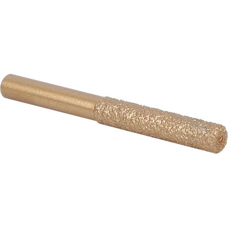 Fraise diamantée à queue droite brasée dorée pour quartz, pierre et marbre, couteau à jointure 6,35 x 7 x 65 mm (1/5)