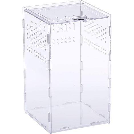Zuchtbox, transparentes Acrylglas, optimale Belüftung, Reptilienhabitat, für Spinnen, Echsen und Skorpione (1/5)