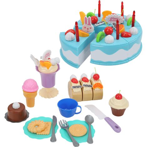 Ausstech-Geburtstagstorte zum Selbermachen, Plastikspielzeug mit Löchern, lehrreich, unterhaltsam und wiederverwendbar, geruchlos, für Kinder ab 3 Jahren. (1/5)