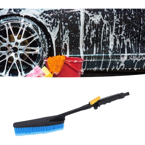 Cepillo para limpiar coches con cerdas suaves, cepillo para lavar suelos con mango extraíble para la limpieza de coches. (1/5)
