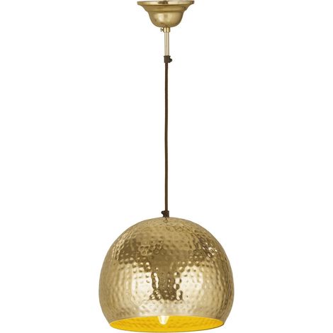 Lampada a sospensione Bell Small in ferro martellato (1/2)