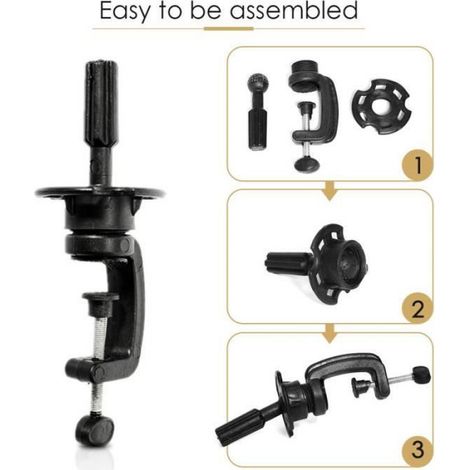 Tête À Coiffer - Cheveux Synthétiques Longs 60 cm - Support Inclus - Marron (1/4)