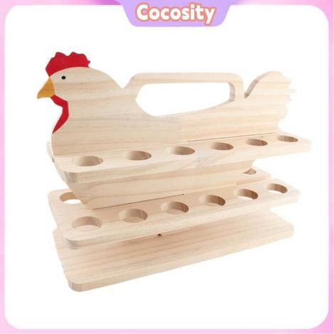 Support À Œufs - Bois - 32 X 12 X 25 Cm - Pour Comptoir Cuisine - 1 Pièce (1/5)