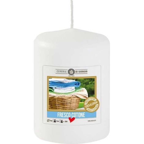 Cereria di Giorgio Candela profumata Cotone Ø 7 cm h. 10 cm Bianco (1/2)