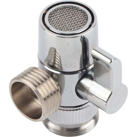 Vanne de divertisseur Filtre Robinet, laiton de haute qualité durable pour l'évier de cuisine Adaptateur flexible G1 / 2 (1/4)