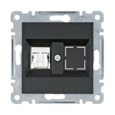 Lumina Conector único para ordenador RJ45 cat.6 UTP negro WL2153