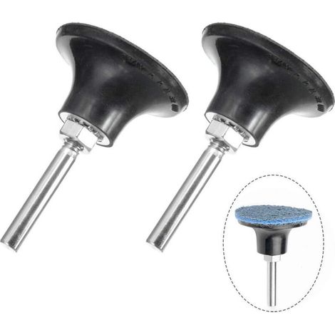 2pcs 50mm Pad Holder Support de Roll Lock Ponçage Mandrin de Polissage Changement Rapide Die Grinder Accessoires avec Tige 6.35mm Pour Outil Rotatif Ponçage Polissage