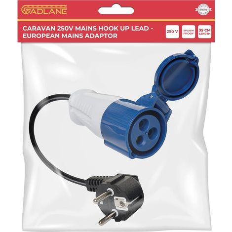 Wohnwagen-Steckeradapter 16A, 35cm Kabel, IP44 wasserdicht, CEE-Stecker, für Wohnmobile (1/5)