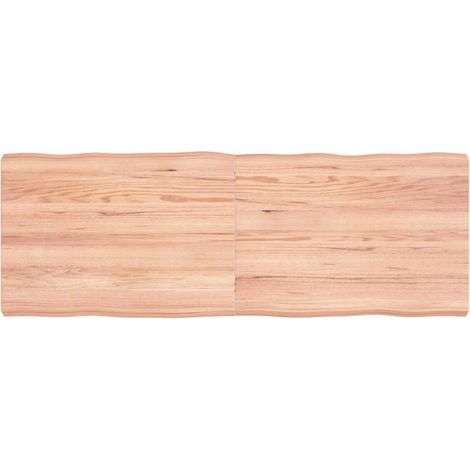 Tablero mesa madera tratada borde natural marrón 140x50x(2-6)cm vidaXL (1/5)