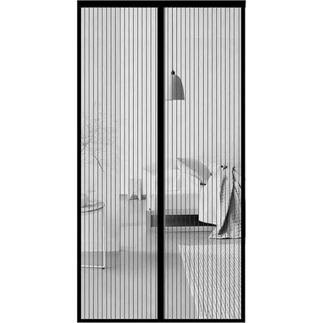 (240x200cm) Moustiquaire Porte Fenetre, Fermeture Automatique Respirantes Anti-Moustiques,Rideau Moustiquaire Baie Vitrée pour Coulissante Entree (1/4)