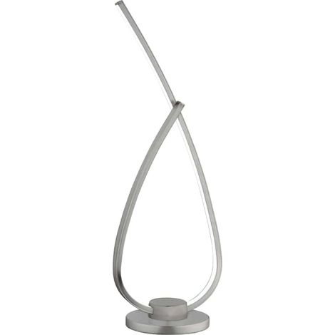 Lampe de table Palozza 1 Nickel-Mat Blanc L: 15 B: 11 H: 42cm avec commutateur de câble 3000K (1/3)