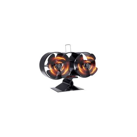 Ventilateur Poele à bois Double Moteur à Double Tête,Démarrage à Basse Température, Ventilateur de Poêle à bois Respectueux de l'environnement et à Faible Bruit,pour Poêle à Bois/Cheminée (1/5)