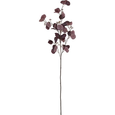 Berried Eucalyiptus Stem - Plastic - L38 x W38 x H109 cm - Burgundy