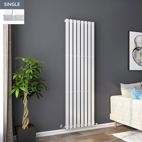 1800 x 550mm White Single Rectangular Panel Vertical Radiator (1/5)