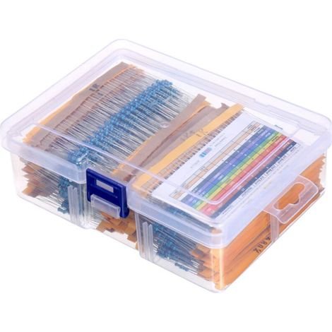 Kit de 2600 résistances à film métallique assorties (130 valeurs différentes, 1/4 W et 0,25 W, 1 %). (1/5)