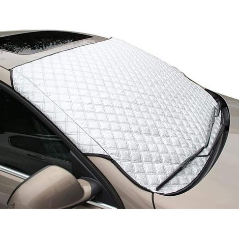 Voiture de pare-brise, Capot de Haute performance Ultra-Épais couvercle de Protection de Neige, de GLACE, le Gel de la Poussière résistant à l'eau UV,Taille Flexible pour SUV, CAMION, Voiture, Grand O (1/5)