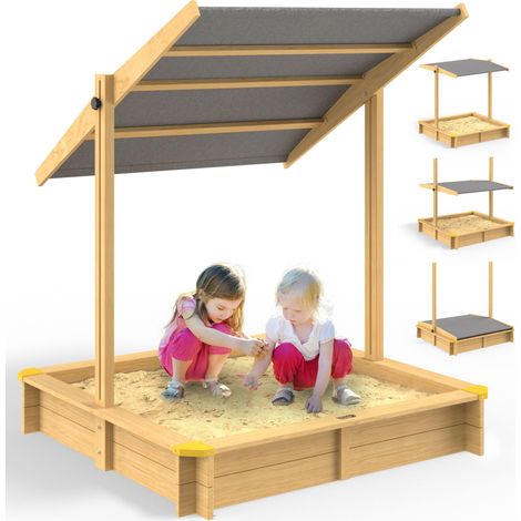 Spielwerk® Sandkasten verschiedene Größen Sonnendach UV-Schutz 50+ Sandbox Abdeckung Kinder Outdoor Sandkiste Imprägniert Sand Garten Holz Bodenvlies
Samu (1/5)